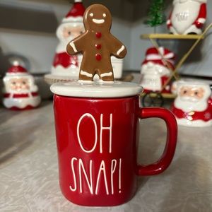 Rae Dunn Oh Snap mug with topper